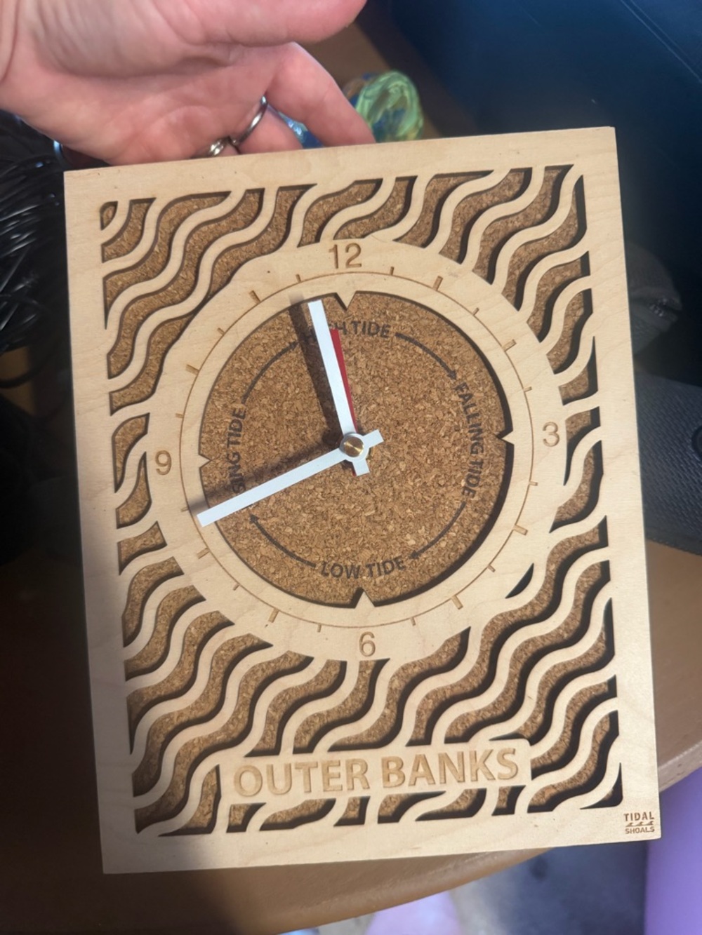 Wooden Tide Clock - Natural Cork & Light Wood